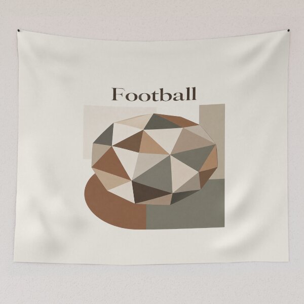 Item preview, Modern Geometric Football Minimalist Soccer Art T-Shirt designed and sold by ArthUpscale.