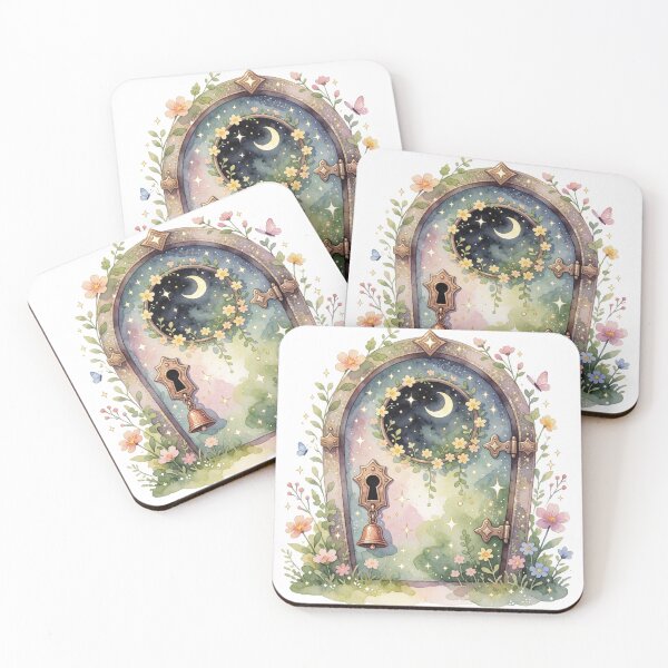 Item preview, Moon Fairy Door Celestial Cottagecore Decor designed and sold by AillustriaAK.