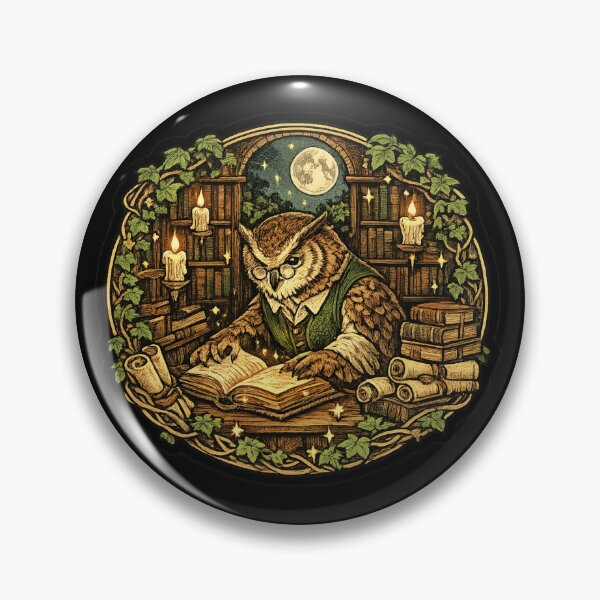 Item preview, Moonlit Owl Library Shirt | Wise Owl Reading Books | Fantasy Library | Book Lover & Librarian Gift designed and sold by MrDev.