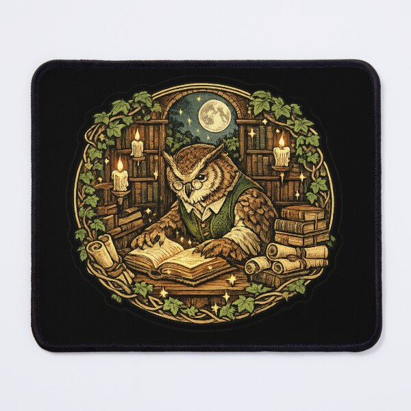 Item preview, Moonlit Owl Library Shirt | Wise Owl Reading Books | Fantasy Library | Book Lover & Librarian Gift designed and sold by MrDev.