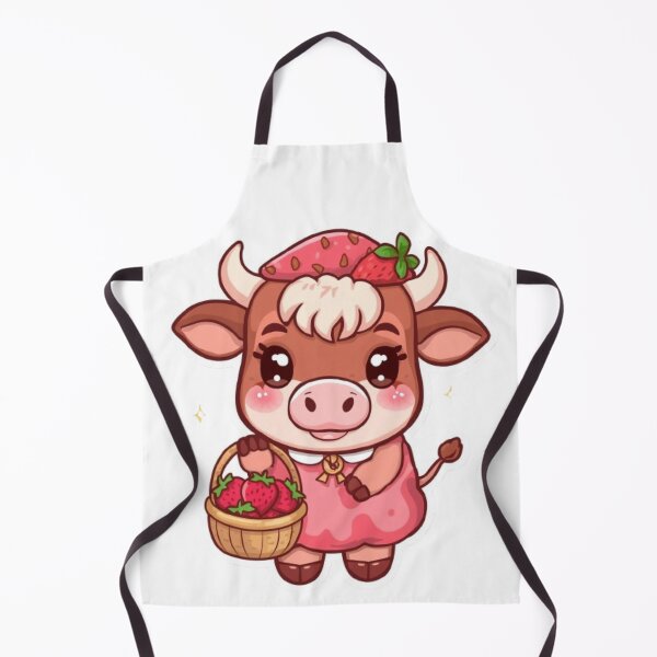 Item preview, Cute Strawberry Highland Cow Kawaii Sticker | Cottagecore Cow Gift designed and sold by Stylestickers55.