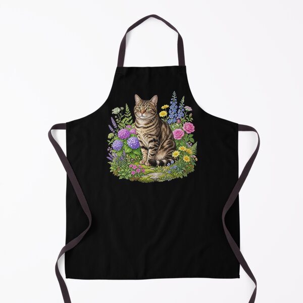 Item preview, Cute cat with flowers designed and sold by ReneMM.