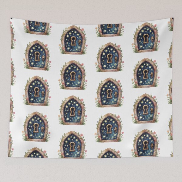 Item preview, Moon Fairy Door Celestial Cottagecore Decor designed and sold by AillustriaAK.