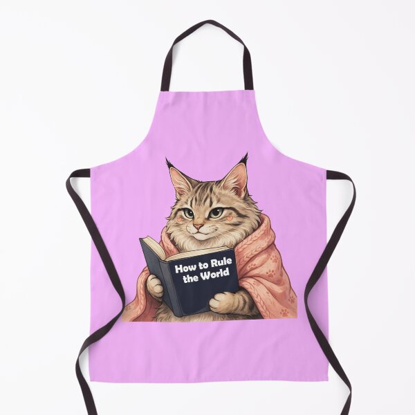 Item preview, Maine Coon cat reading a book designed and sold by Tiny Rage Crea.
