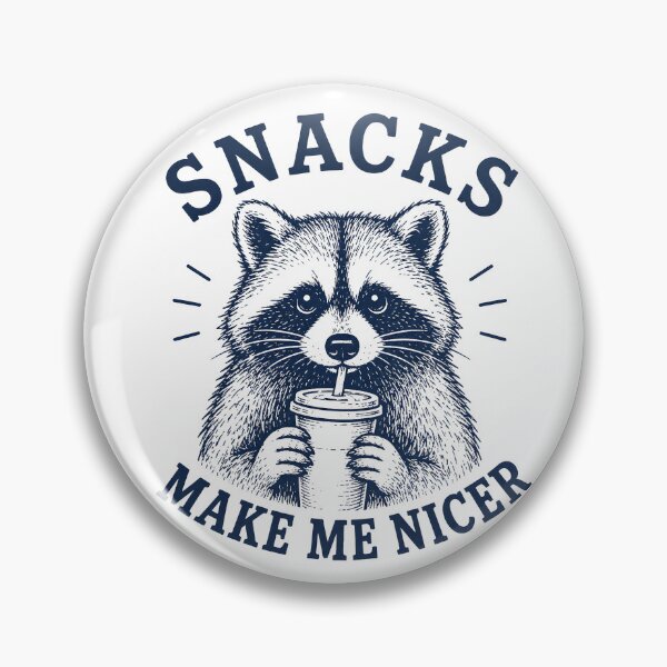 Item preview, Snacks Make Me Nicer Cute Raccoon Humor designed and sold by Marblaes00.