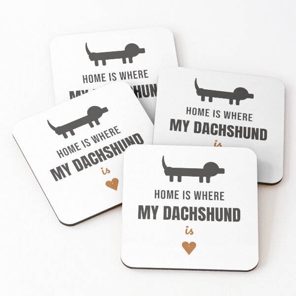 Item preview, Home Is Where My Dachshund Is Cute Wiener Dog designed and sold by InkAndPaws.