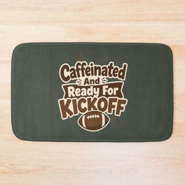 Item preview, Caffeinated and Ready for Kickoff Funny Football T-Shirt designed and sold by ArthUpscale.