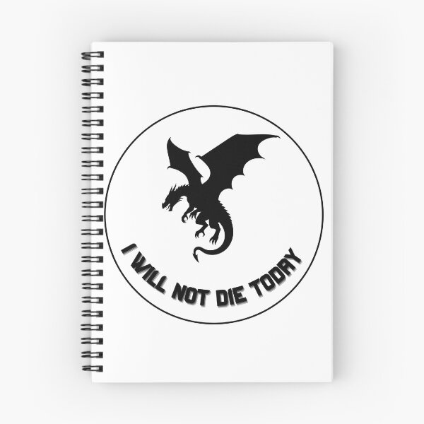 Item preview, I Will Not Die Today - Dragon Badge  designed and sold by LunnaAtica.