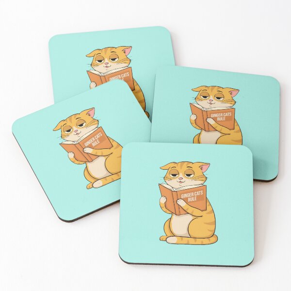 Item preview, Ginger Cat Reading a Book designed and sold by Tiny Rage Crea.