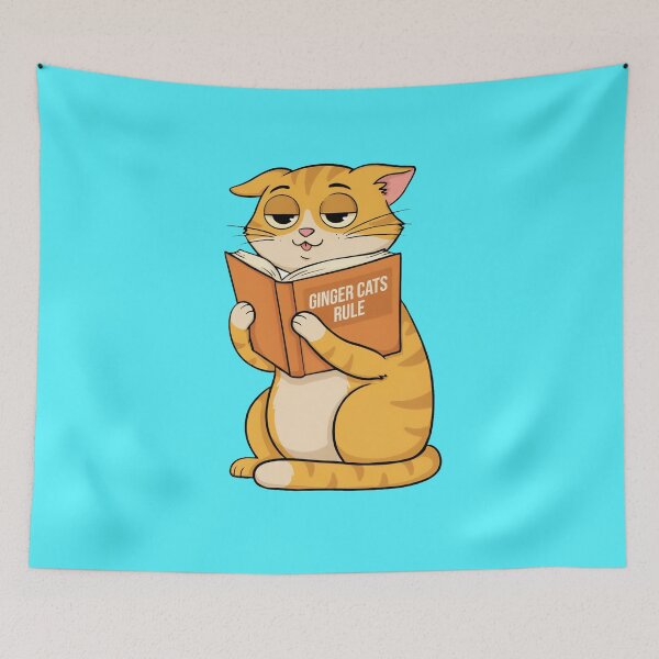 Item preview, Ginger Cat Reading a Book designed and sold by Tiny Rage Crea.