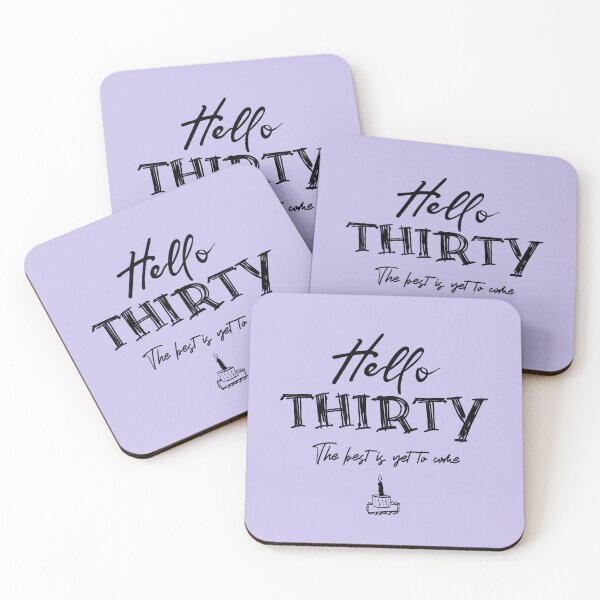 Item preview, Hello Thirty, 30th Birthday Gift. A perfect gift to celebrate your thirtieth birthday with style. Black text version designed and sold by illeN-Art-World.