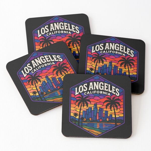 Item preview, Los Angeles California Stained Glass Art Travel designed and sold by TomFrontierArt.