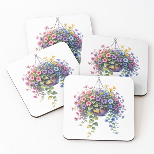 Item preview, Hanging Flower Basket Botanical Cottagecore Decor designed and sold by AillustriaAK.