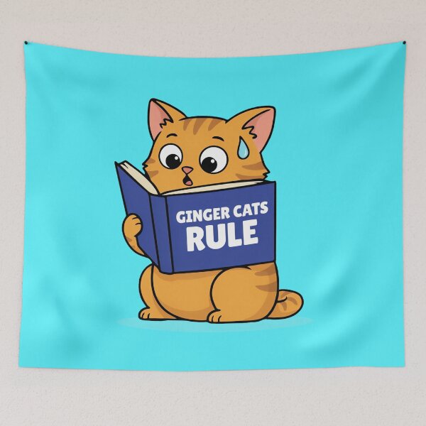 Item preview, Cute Ginger Cat Reading a Book designed and sold by Tiny Rage Crea.
