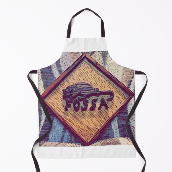 Item preview, Madagascan Fossa Intarsia with Chair Background Red Letters designed and sold by Jonathan's Nature Crafts.