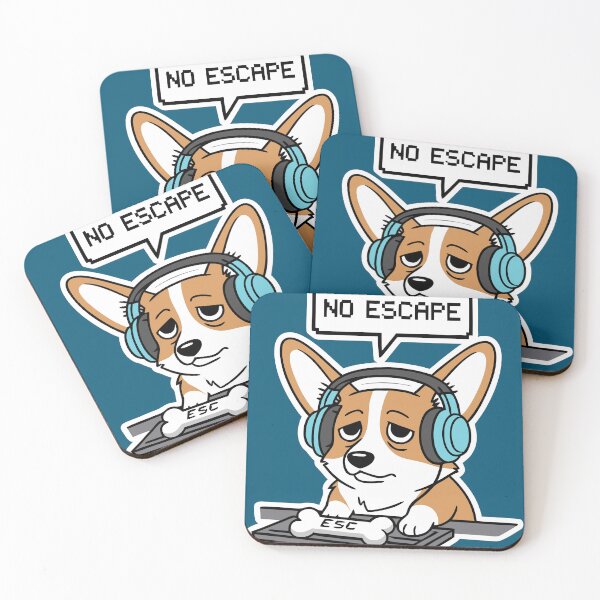 Item preview, No Escape Cartoon Burnout Corgi designed and sold by Crafft Nest.