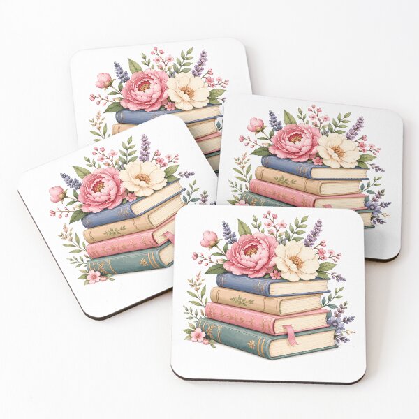 Item preview, Vintage Books with Flowers Watercolor Design | Floral Book Lover Gift | Cozy Reading Aesthetic designed and sold by 76Valeria.