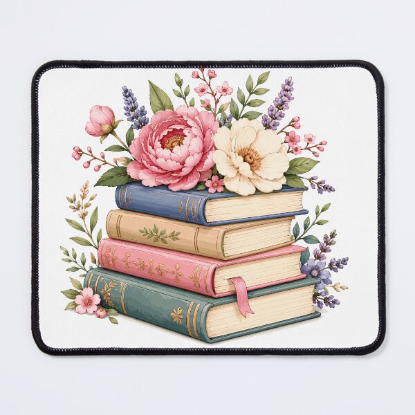 Item preview, Vintage Books with Flowers Watercolor Design | Floral Book Lover Gift | Cozy Reading Aesthetic designed and sold by 76Valeria.