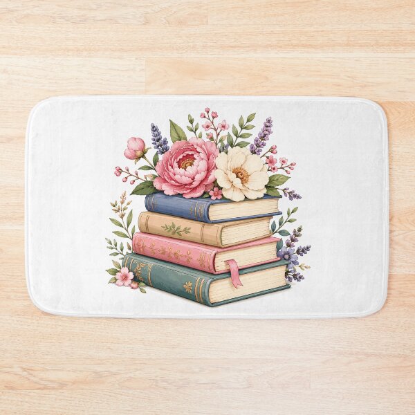 Item preview, Vintage Books with Flowers Watercolor Design | Floral Book Lover Gift | Cozy Reading Aesthetic designed and sold by 76Valeria.