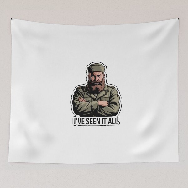 Item preview, Grumpy Veteran Beard Quote designed and sold by NiftyWrx.