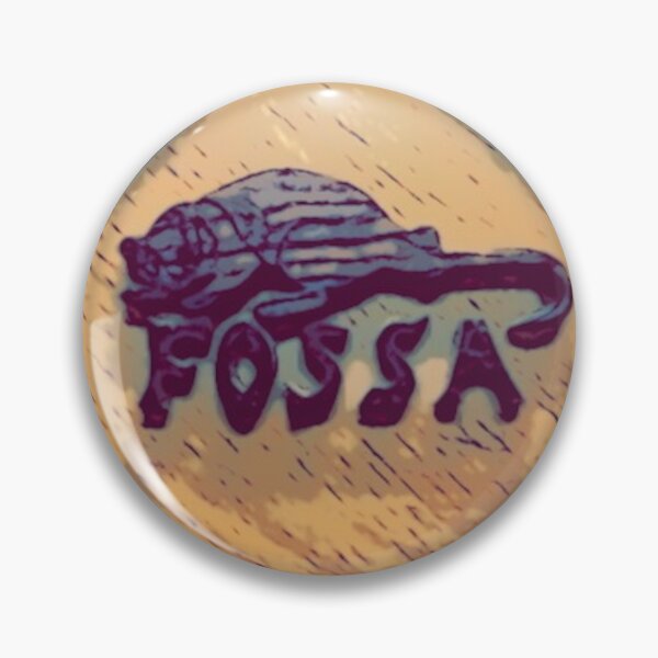 Item preview, Madagascan Fossa Intarsia with Black Background Red Letters designed and sold by Jonathan's Nature Crafts.