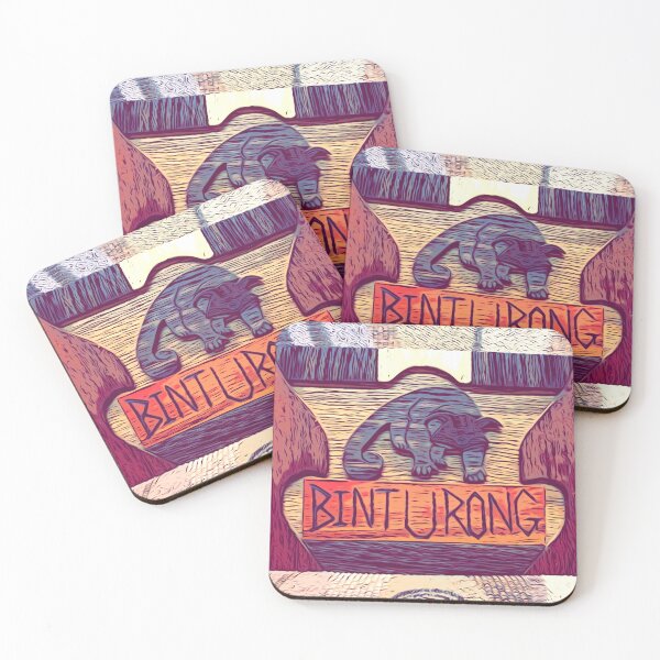 Item preview, Asian Jungle Binturong Intarsia in Fancy Chair designed and sold by Jonathan's Nature Crafts.