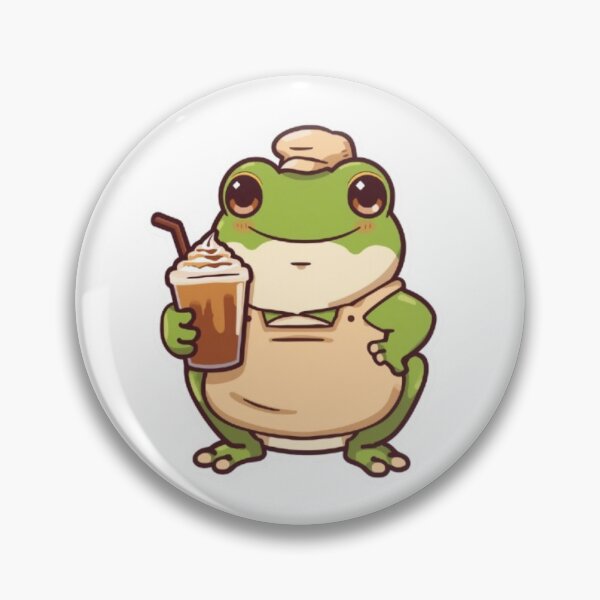 Item preview,    Kawaii Coffee Frog Sticker | Cute Barista Frog Gift designed and sold by Stylestickers55.