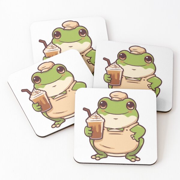 Item preview,    Kawaii Coffee Frog Sticker | Cute Barista Frog Gift designed and sold by Stylestickers55.