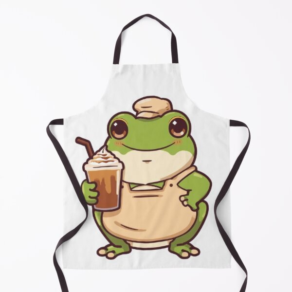 Item preview,    Kawaii Coffee Frog Sticker | Cute Barista Frog Gift designed and sold by Stylestickers55.