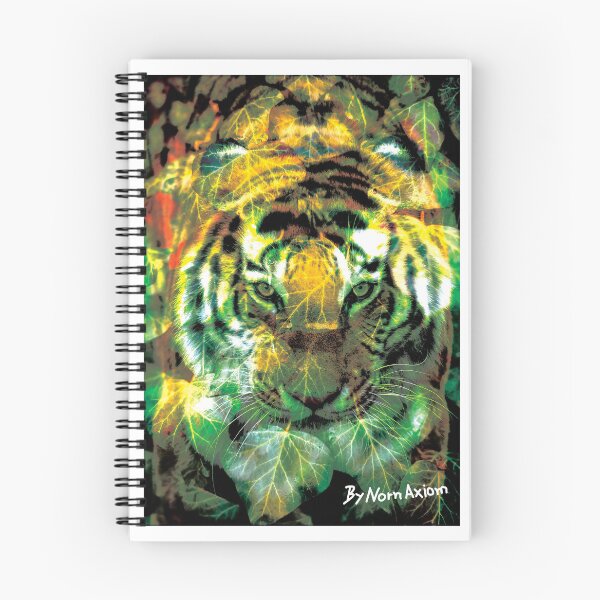 Item preview, Mystic Golden Tiger in Jungle Leaves Art designed and sold by NornAxiom.