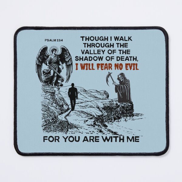 Item preview, I will fear no evil Bible verse – Psalm 23:4 Christian Scripture Design designed and sold by Conduit Tees.