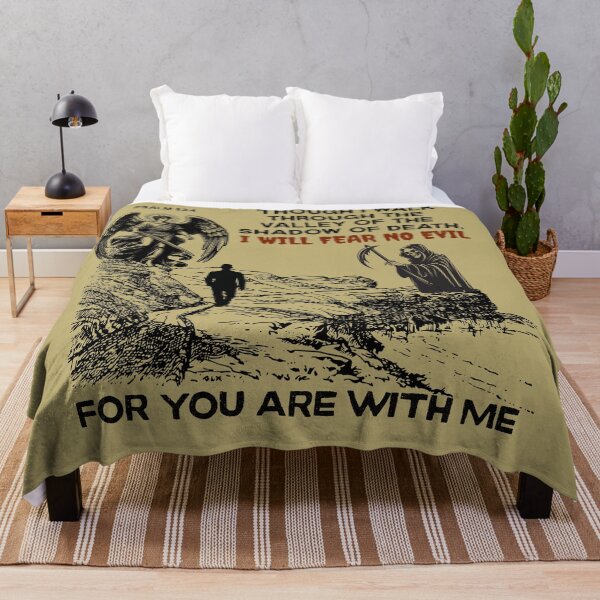 Item preview, I will fear no evil Bible verse – Psalm 23:4 Christian Scripture Design designed and sold by Conduit Tees.