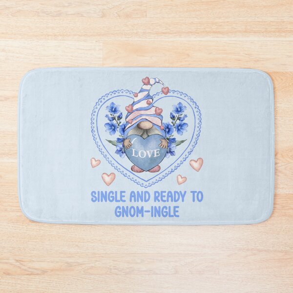 Item preview, Single And Ready To Gnomingle - Funny Watercolor Valentine Gnome designed and sold by the-Z3nith.