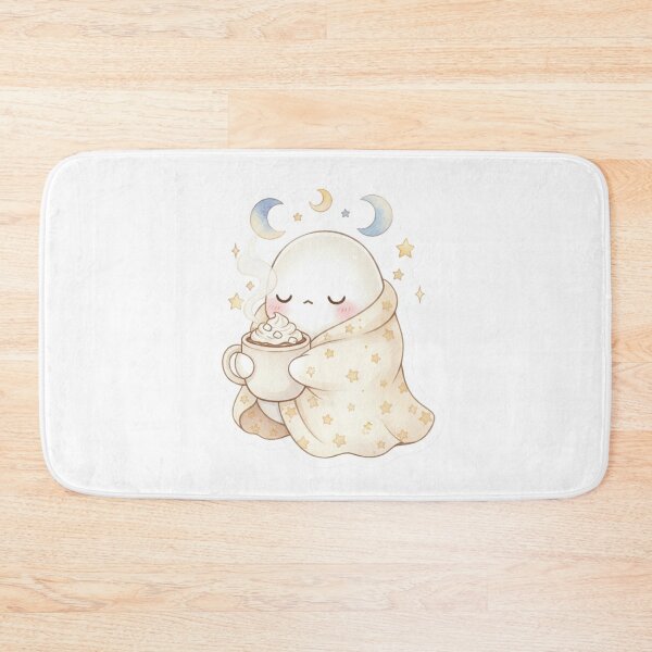 Item preview, Cozy Ghost Drinking Hot Cocoa Autumn Fall Aesthetic designed and sold by AillustriaAK.
