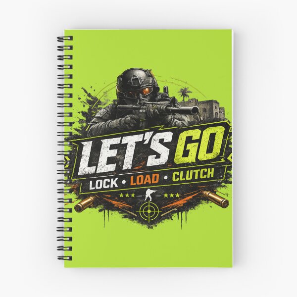 Item preview, LET'S GO – Lock • Load • Clutch | Tactical FPS Gaming Design designed and sold by Nusha Creations.