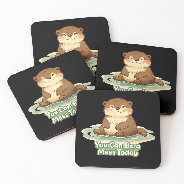 Item preview, You Can Be a Mess Today | Cute Otter Mental Health Affirmation Sticker | Self Love Gift | Encouraging Quote Sticker designed and sold by Davestre Designs.