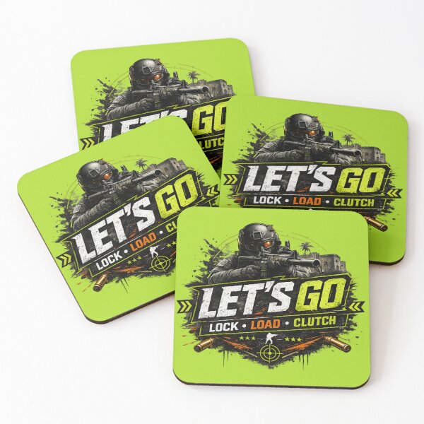 Item preview, LET'S GO – Lock • Load • Clutch | Tactical FPS Gaming Design designed and sold by StickyDelights.