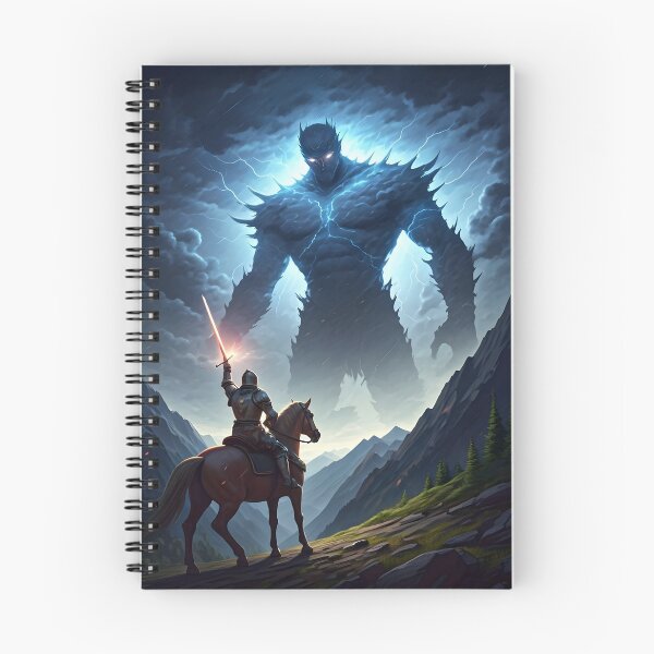 Item preview, Knight with Enchanted Sword Faces Storm Giant designed and sold by Fanta-sticky.