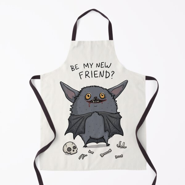 Item preview, Be My New Friend? Cute Creepy Bat Monster with Dark Humor | Funny Gothic Cartoon Illustration designed and sold by Aida Drogan.
