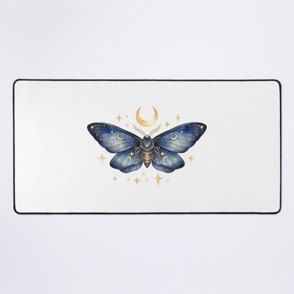 Item preview, Blue Luna Moth Celestial Night Nature Illustration designed and sold by AillustriaAK.