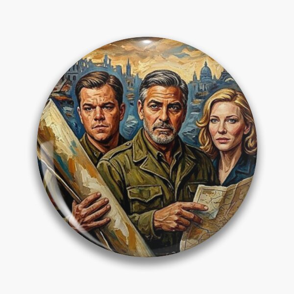 Item preview, The Monuments Men Retro World War II Historical Drama Tribute Art Movie Poster designed and sold by Art's Diner.