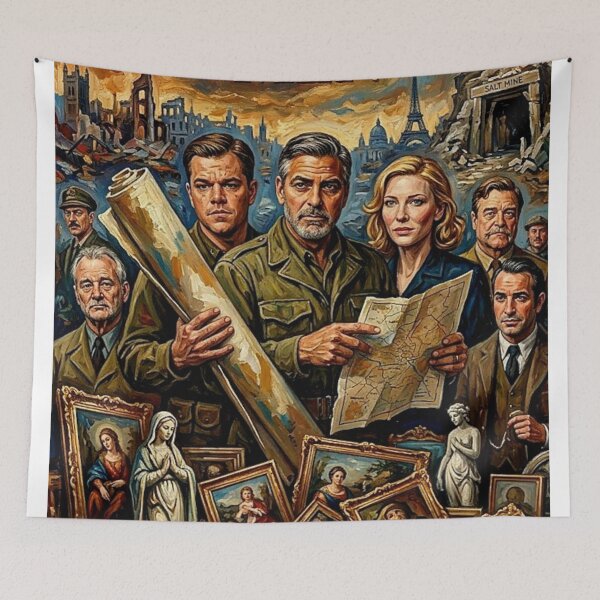 Item preview, The Monuments Men Retro World War II Historical Drama Tribute Art Movie Poster designed and sold by Art's Diner.