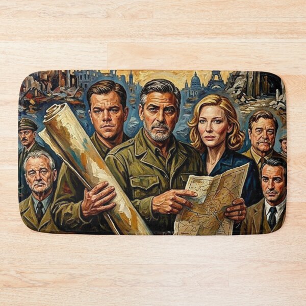 Item preview, The Monuments Men Retro World War II Historical Drama Tribute Art Movie Poster designed and sold by Art's Diner.