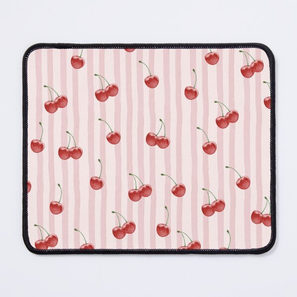 Item preview, Striped Cherry Print Minimalist Pink Background Pattern designed and sold by l1ttl3fr34k.