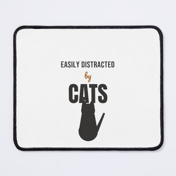 Item preview, Easily Distracted By Cats Funny Cat Lover designed and sold by InkAndPaws.
