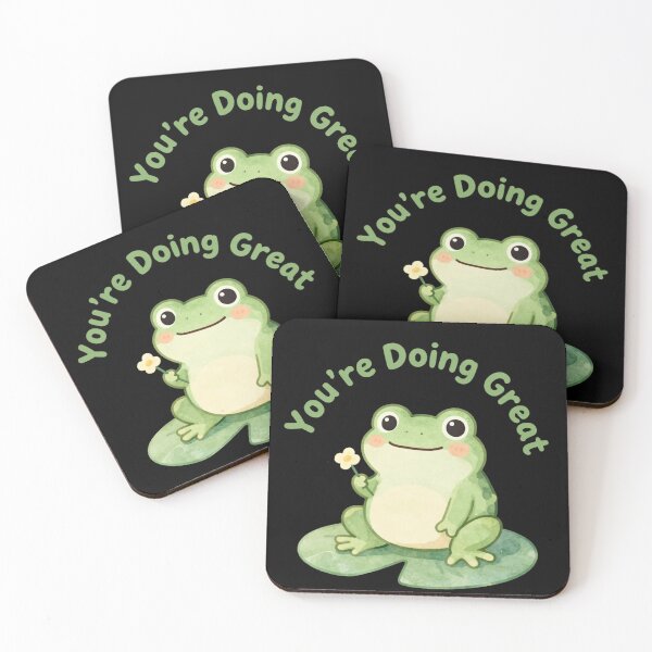 Item preview, You're Doing Great | Cute Frog Mental Health Affirmation Sticker | Self Love Gift | Encouraging Quote Sticker designed and sold by Davestre Designs.
