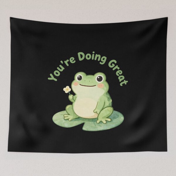 Item preview, You're Doing Great | Cute Frog Mental Health Affirmation Sticker | Self Love Gift | Encouraging Quote Sticker designed and sold by Davestre Designs.