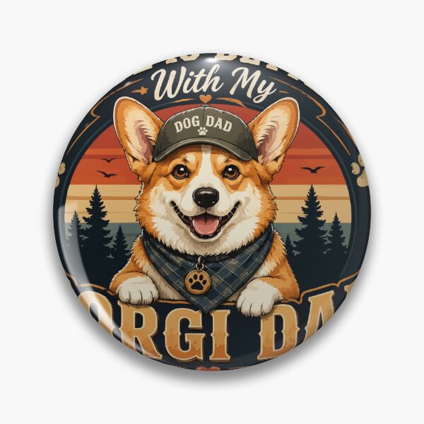 Item preview, Proud Corgi Dad Vintage Dog Lover Design designed and sold by PinkAmazon.