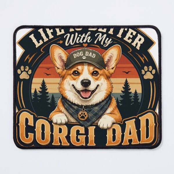 Item preview, Proud Corgi Dad Vintage Dog Lover Design designed and sold by PinkAmazon.