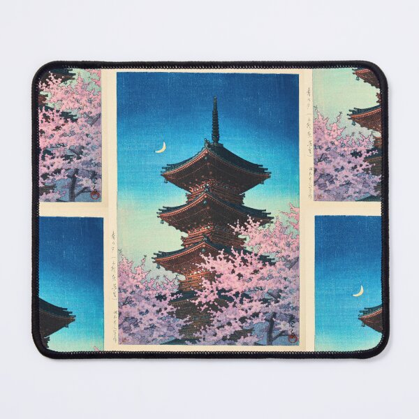 Item preview, Haru no Yu (Spring Evening at Toshogu in Ueno) by Hasui Kawase | Japanese Temple Poster | Japandi Wall Art designed and sold by artofuniverse.